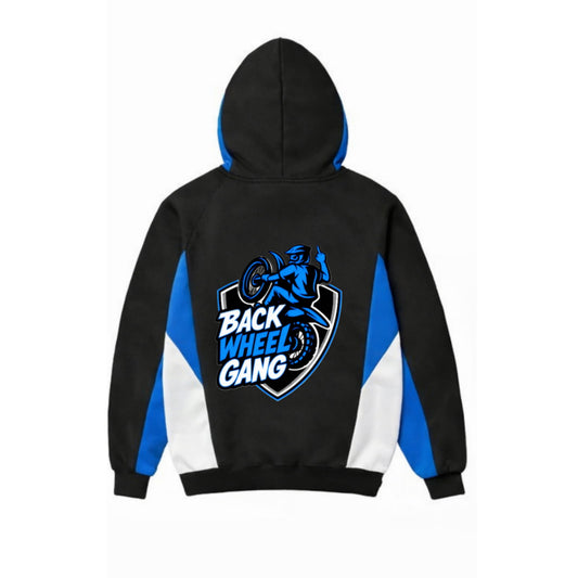 BackWheel Gang Blue & Whites Hoodie